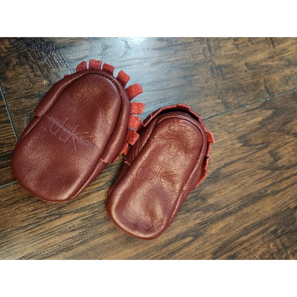 Freshly Picked leather Moccasin's size 2 red